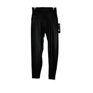 NWT 90 Degrees by reflex leather look super high-rise ankle leggings size small